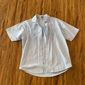 Light blue button down shirt